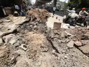 Road cave-in near Ludhiana's Bharat Nagar Chowk causes major traffic jam
