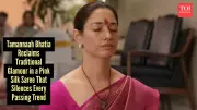 Tamannaah Bhatia Stuns in Traditional Silk Saree at Devi Puja, Embracing Indian Craftsmanship