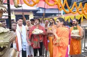 Tamil Nadu CM Vijay Offers Silver Sword at Sri Mookambika Temple