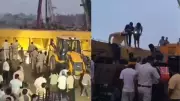Three dead as crane overturns at Jewar Airport flyover site in Faridabad