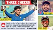 Three Vidarbha Cricketers Make India A Squad for Sri Lanka Tour