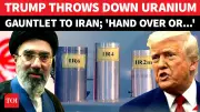 Trump Warns Iran: Uranium Must Be Destroyed or Face US Military Action