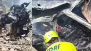 Two Killed as New Car Plunges into Gorge and Catches Fire in Champawat
