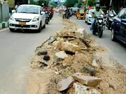 Unfinished Road Work Causes Traffic Woes in Hyderabad's IT Corridor