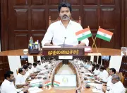 Vijay Chairs First Cabinet Meeting, Reviews 436 Projects and Schemes