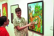 Viswanathan Anand's son Sai Akhil presents art exhibition Bindu and Rekha in Bengaluru