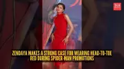Zendaya Stuns in Bold Red Dress in Madrid, Steals Spotlight from Black Outfit