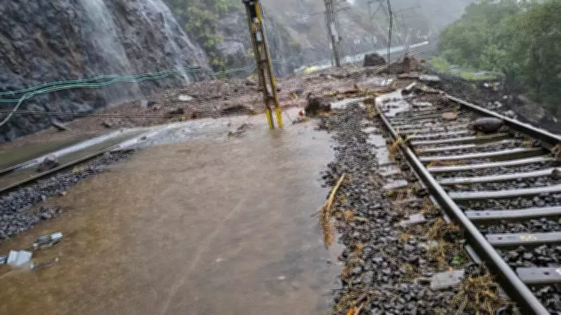 600mm Rain in Lonavala Triggers Landslides, Disrupts Pune Rail Traffic