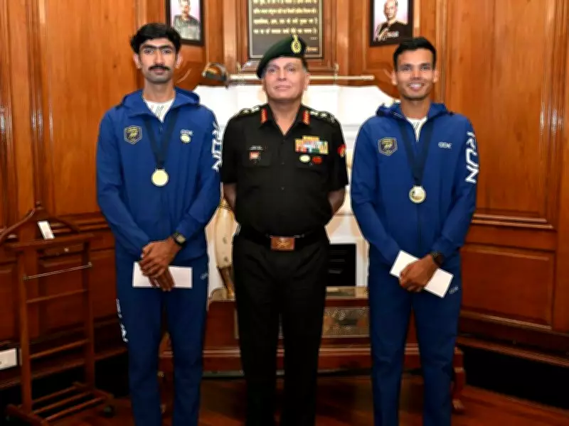 Army Chief Gen Dhiraj Seth Felicitates Rowers Lakshay, Ujjwal for Historic World Rowing Cup Gold