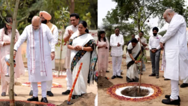 Delhi CM Rekha Gupta, Amit Shah Launch Eco-Restoration Drive to Plant 70 Lakh Trees, Flag Off 300 E-Buses