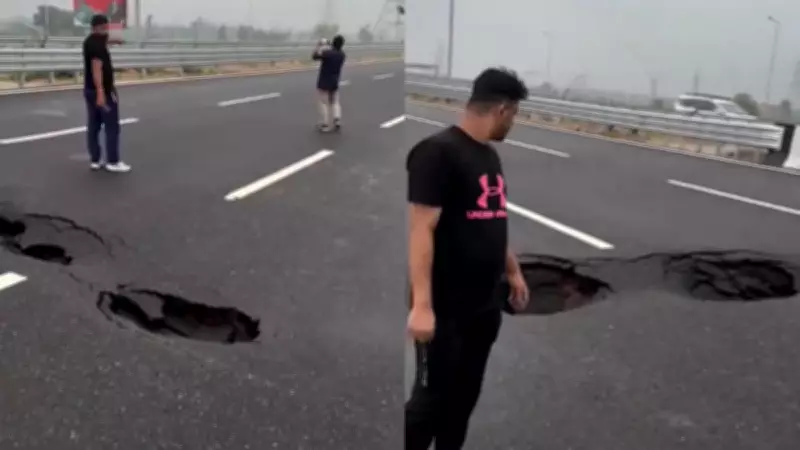 Delhi-Dehradun Expressway Develops Large Potholes in Just Three Months