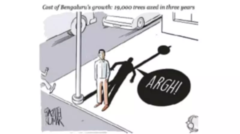 DH Cartoon Highlights Environmental Cost of Bengaluru's Growth
