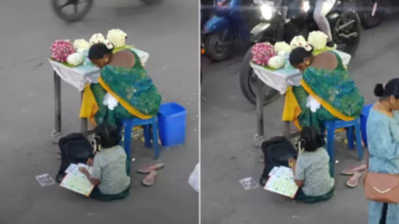 Girl Studies by Roadside While Mother Sells Flowers in Chennai; Heartwarming Outcome