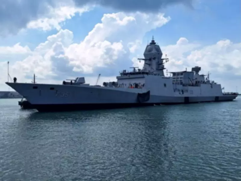INS Udaygiri, Shakti, Kavaratti Arrive at Changi Naval Base in Singapore