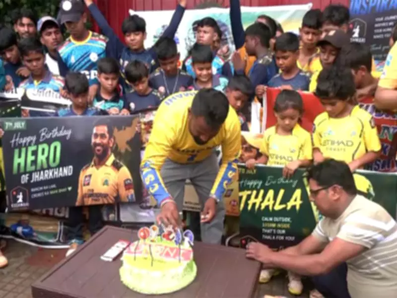MS Dhoni turns 45: Fans celebrate legend's birthday outside Ranchi residence