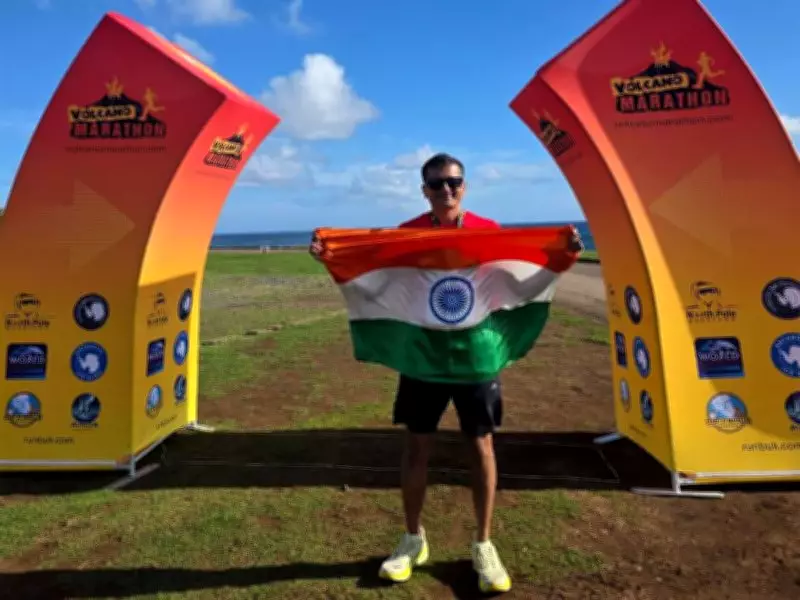 Ram Gopal Kothari First Indian to Complete Volcano Marathon on Easter Island