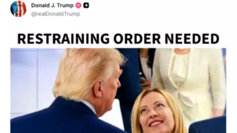 Trump Shares Meme Mocking Meloni, Says Needs Restraining Order Amid Growing Feud