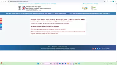 EPFO Passbook Portal Remains Temporarily Unavailable: Resumption Date Unknown