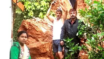 Minor Landslide at Devimane Ghat in Uttara Kannada After Heavy Rain
