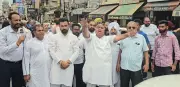 Congress protests rising theft cases in Garhshankar, demands action