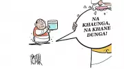 DH Cartoon: Na Khaunga Na Khane Dunga – A Satirical Take on Food Politics