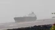 Ship stranded off Mumbai's Manori coast amid heavy rains; Coast Guard alerted