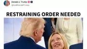 Trump Shares Meme Mocking Meloni, Says Needs Restraining Order Amid Growing Feud